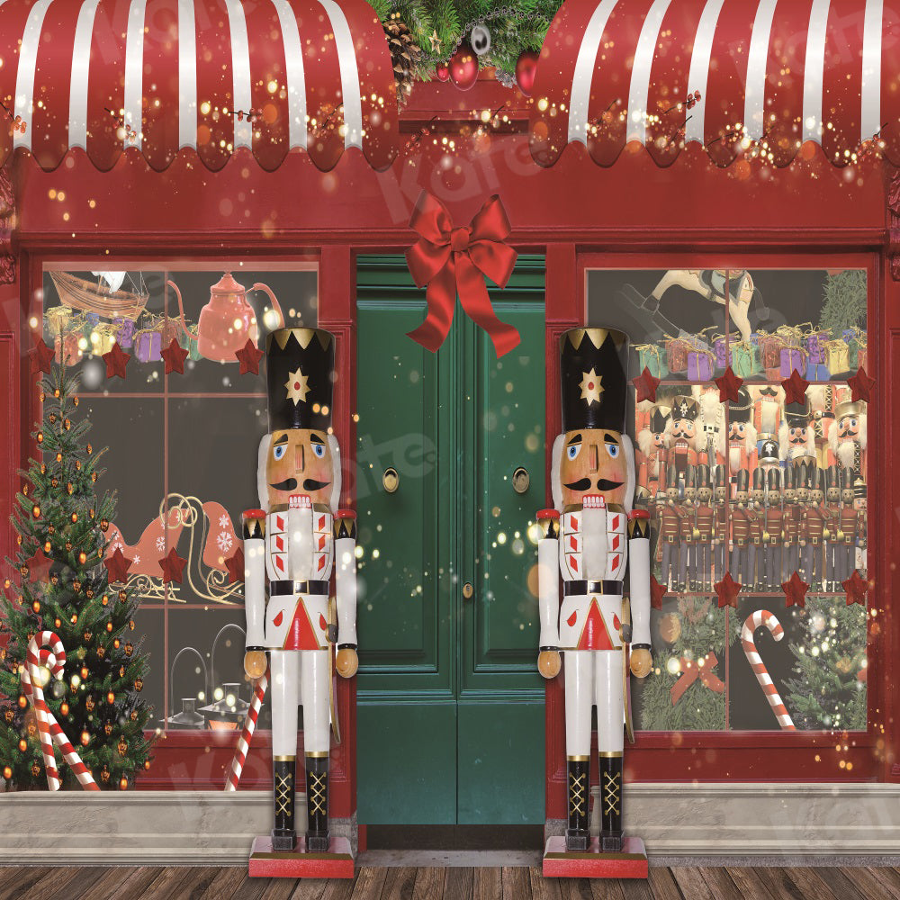 Kate Christmas Store Soldier Toys Nutcracker Backdrop for Photography -UK