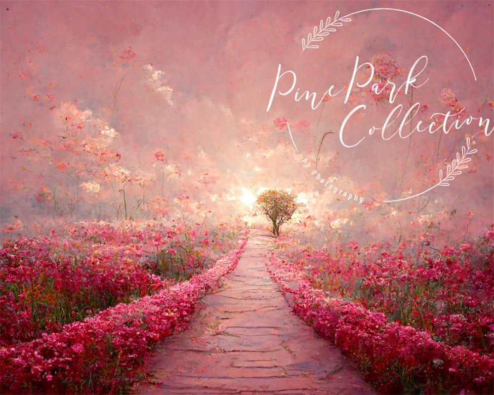 Kate Pink Floral Dream Path Backdrop Designed By Pine Park Collection -UK