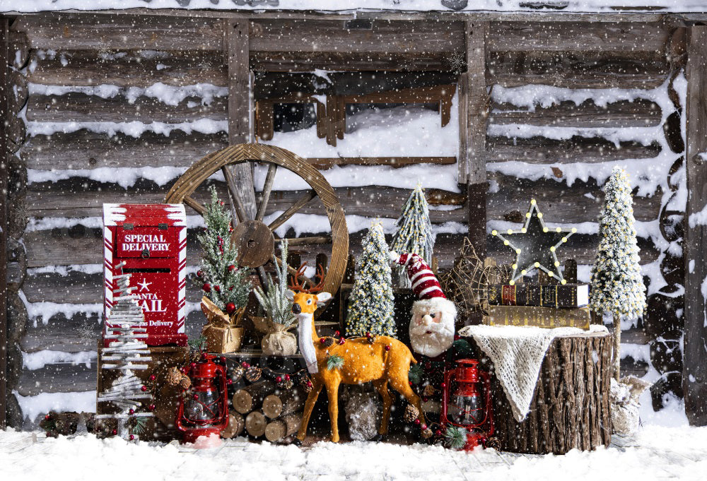 Kate Winter Snowy Christmas Backdrop for Photography -UK