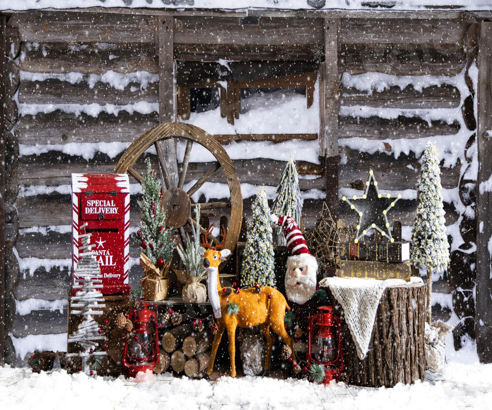 Kate Winter Snowy Christmas Backdrop for Photography -UK