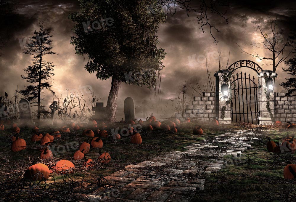 Kate Halloween Yard Night Backdrop Designed by Chain Photography -UK