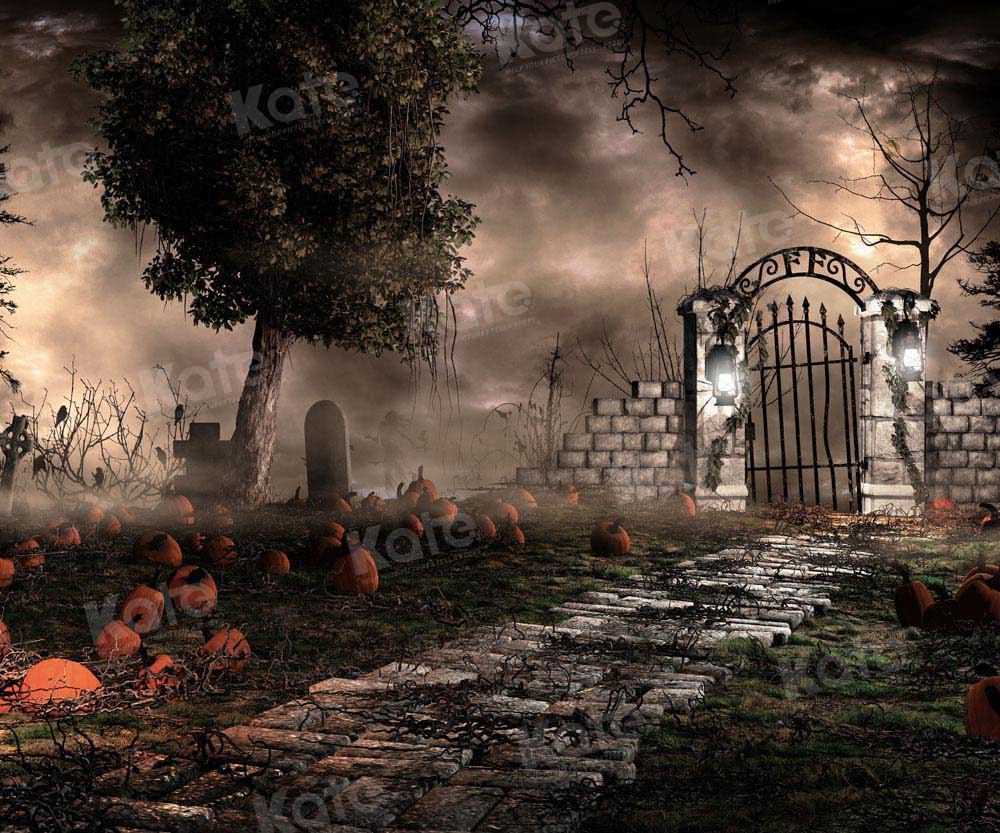 Kate Halloween Yard Night Backdrop Designed by Chain Photography -UK