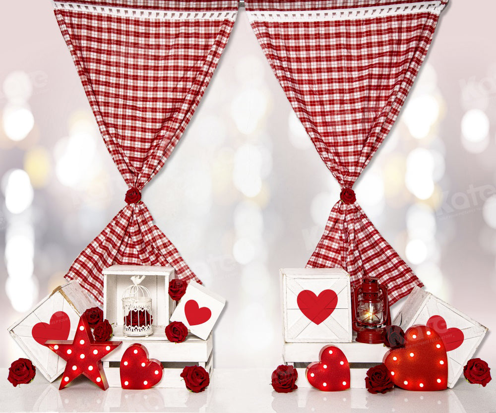 Kate Valentine's Day Love Boxes Bokeh Backdrop for Photography -UK