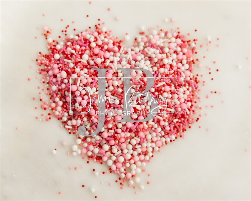 Kate Valentine's Day Heart Sprinkles Backdrop Designed by JB Photography -UK