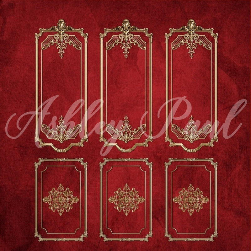 Kate Red Wall Queen Backdrop Designed by Ashley Paul -UK