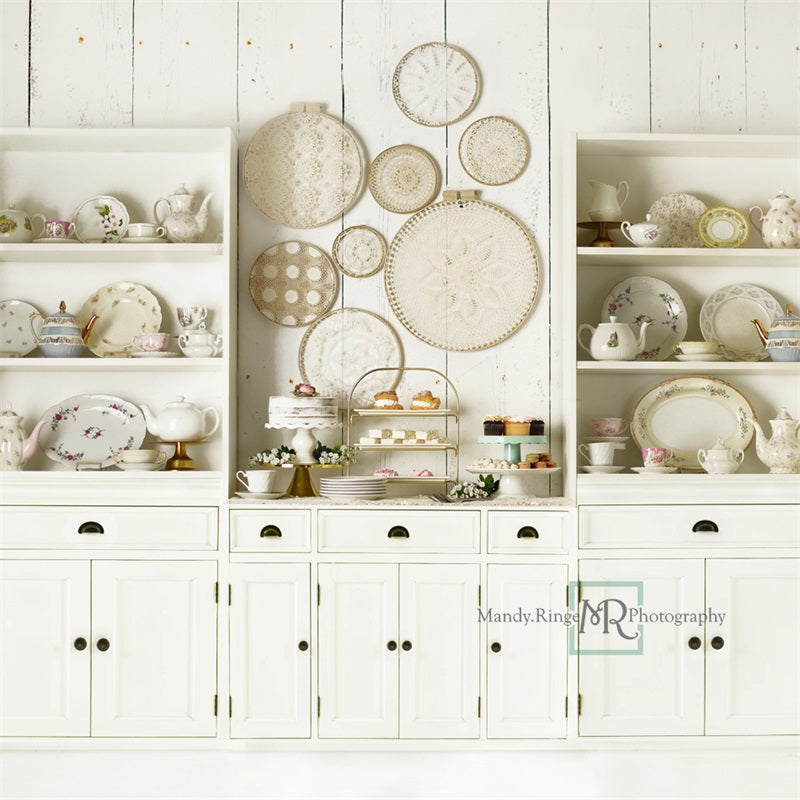 Kate Vintage Tea Party Kitchen Backdrop Designed by Mandy Ringe Photography -UK