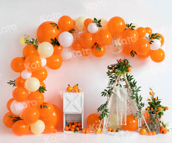 Kate Summer Orange Balloon Tent Backdrop Designed by Emetselch -UK