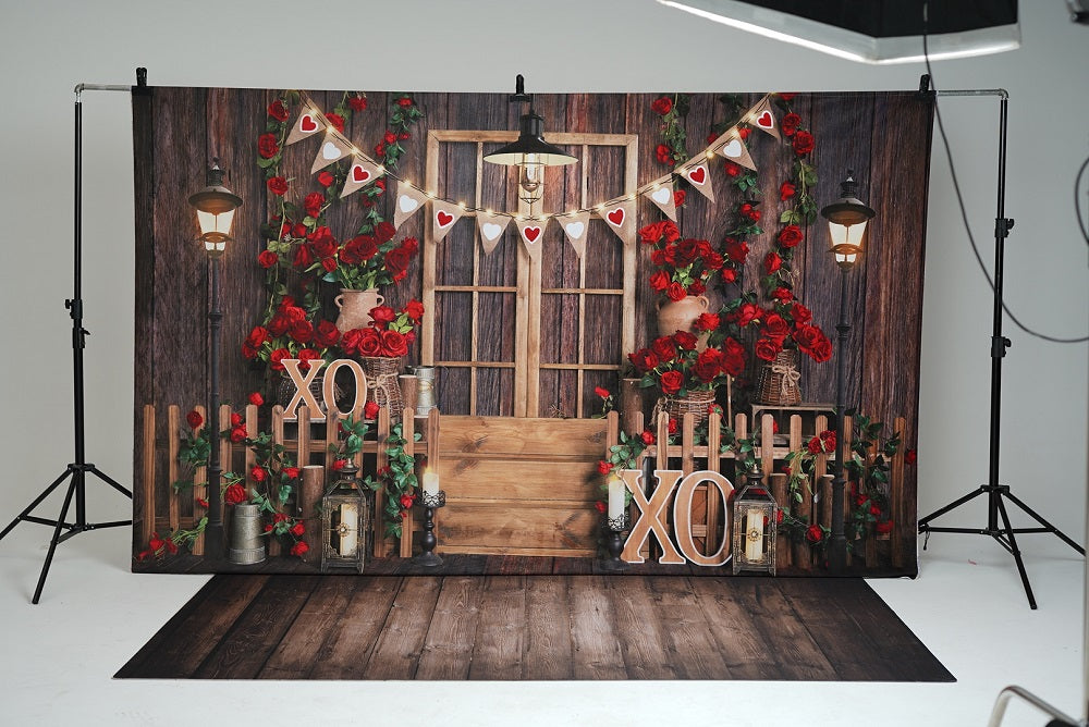 Kate Valentine's day Rose Manor Wood Backdrop Designed by Emetselch -UK