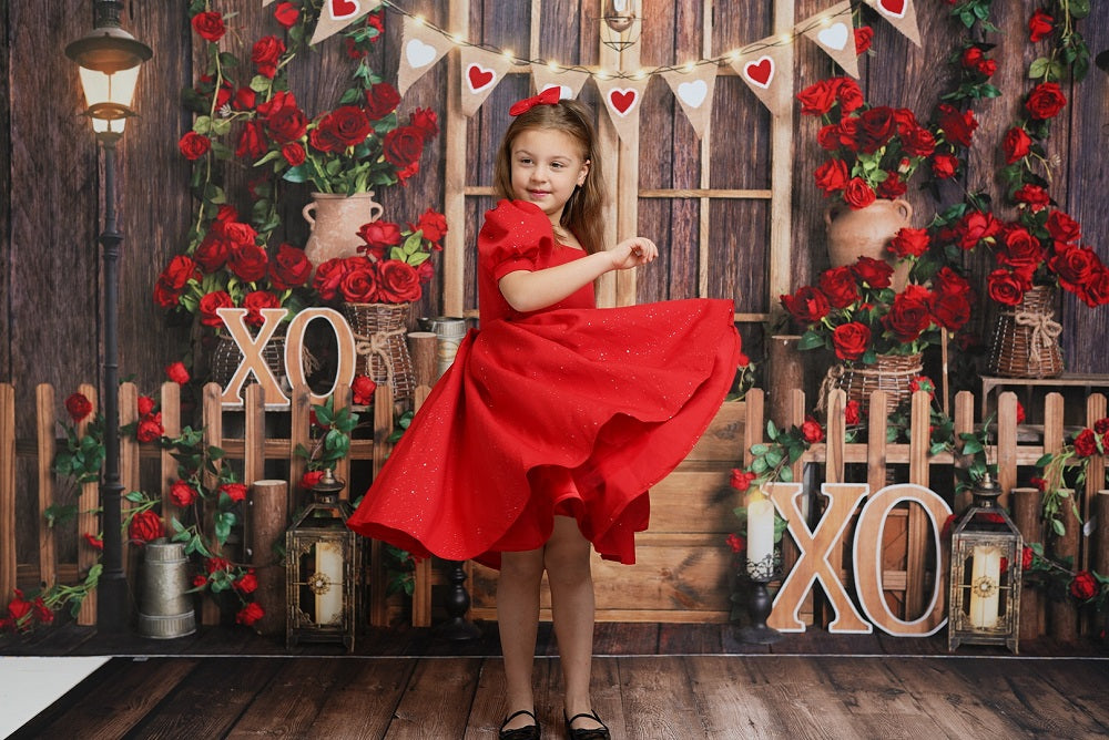 Kate Valentine's day Rose Manor Wood Backdrop Designed by Emetselch -UK