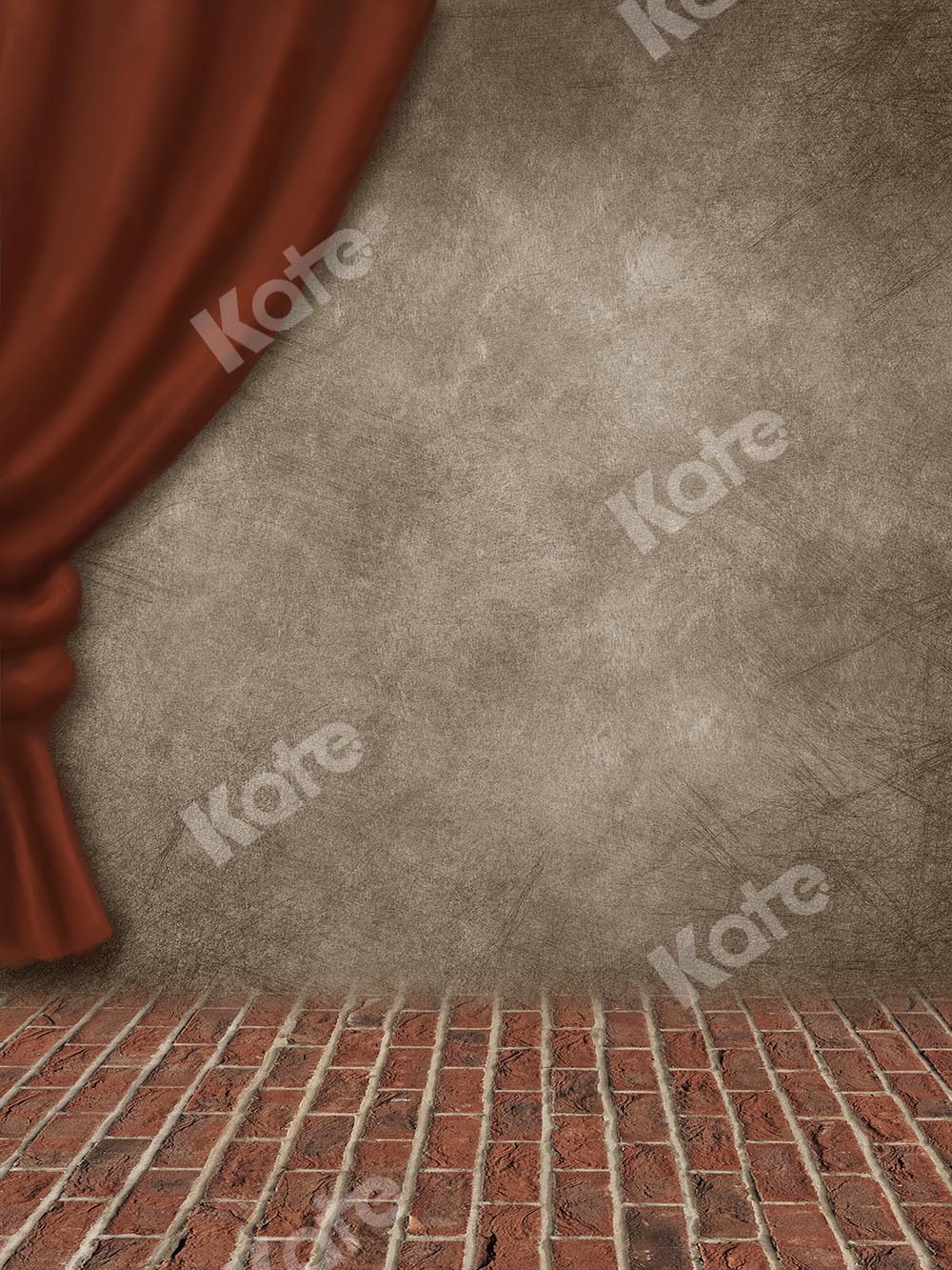 Kate Retro Stage Brick Floor Backdrop Designed by Chain Photography -UK