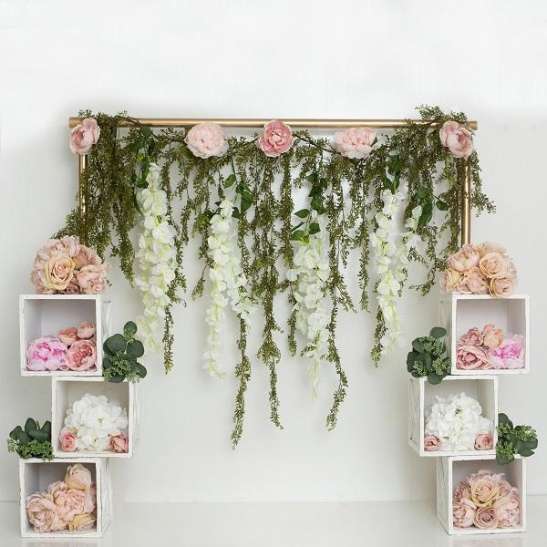 Kate Spring/Mother's Day Pink Floral Cube Backdrop Designed by Lisa B -UK