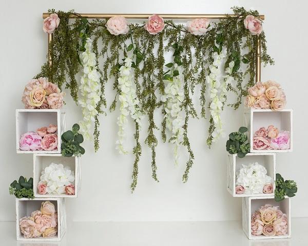 Kate Spring/Mother's Day Pink Floral Cube Backdrop Designed by Lisa B -UK