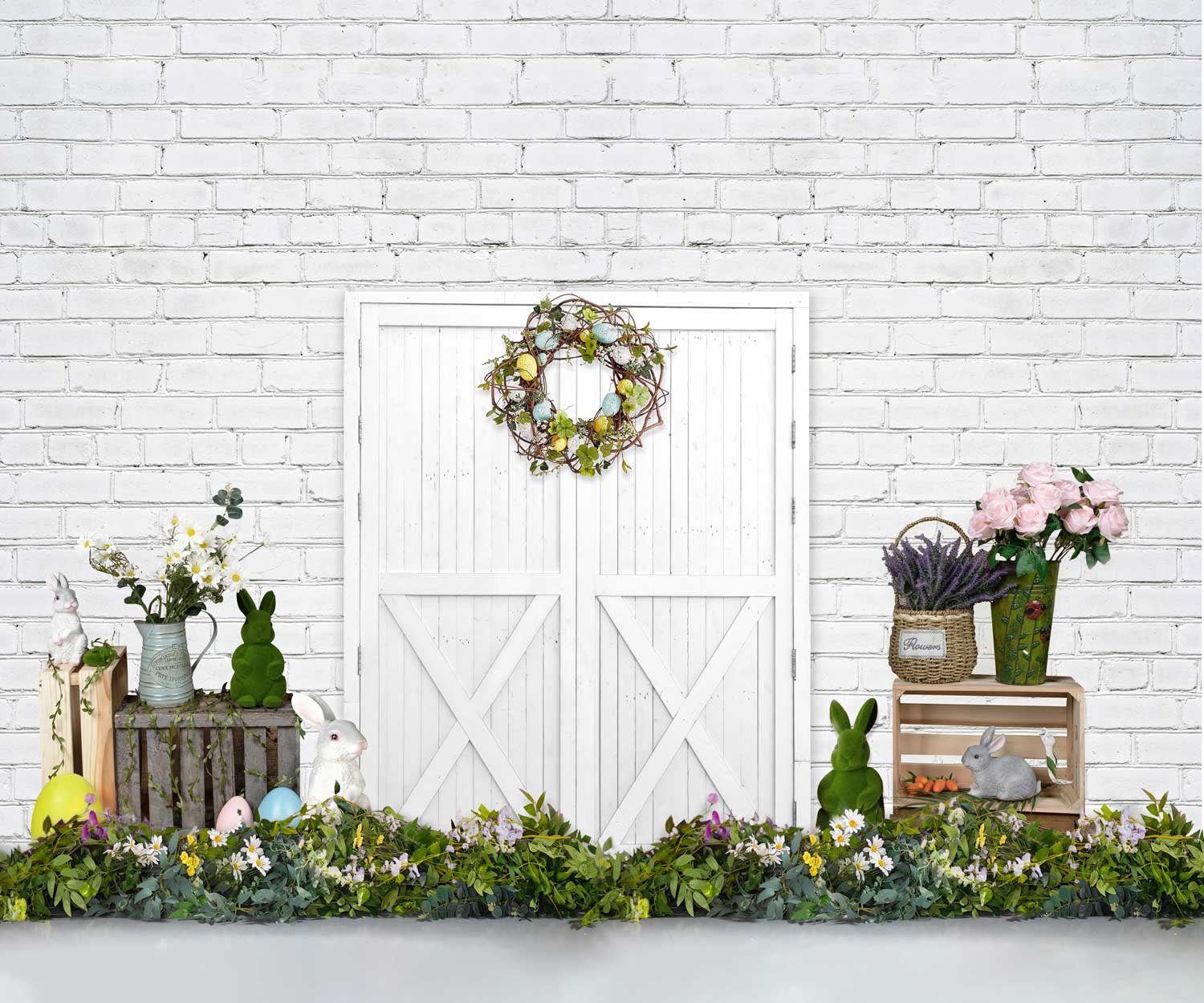 Kate Spring\Easter Decorations Barn Door Backdrop Designed By Victoria -UK