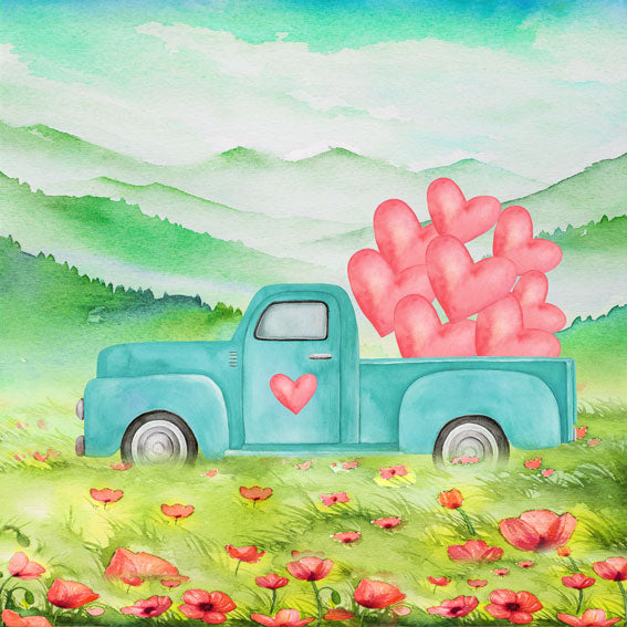 Kate Valentine's Day Fine Art Truck Backdrop for Photography -UK