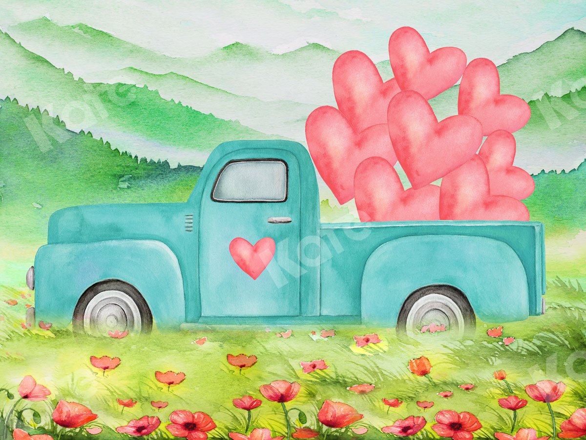 Kate Valentine's Day Fine Art Truck Backdrop for Photography -UK