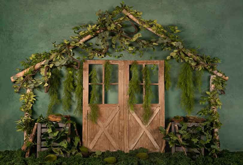 Kate Green Garden Door Summer Backdrop Designed by Jia Chan Photography -UK