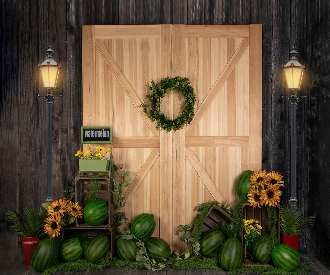 Kate Summer Watermelon with Door Backdrop Designed by Jia Chan Photography -UK