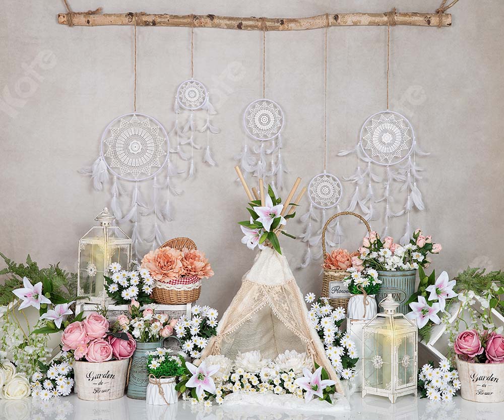 Kate Spring Flower Backdrop Tent Bohemian Pendant Designed by Emetselch -UK