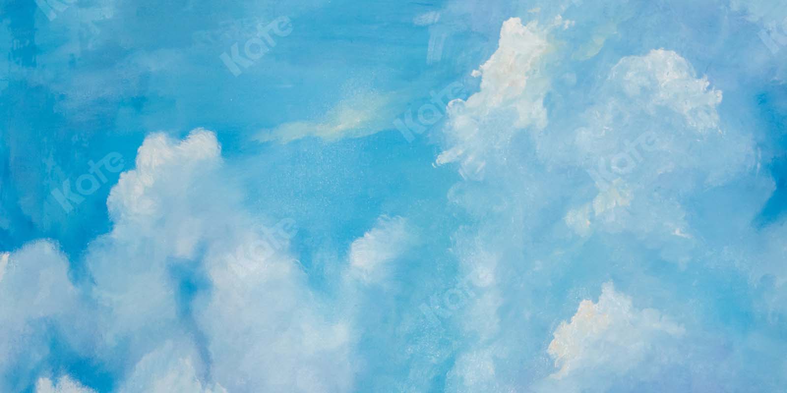Kate Fine Art Blue Sky White Clouds Cake Smash Backdrop Designed by GQ -UK