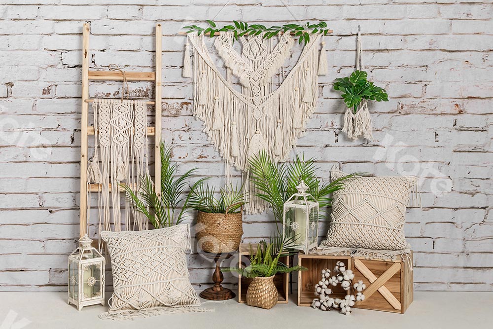 Kate Boho Mother's Day Spring Plants Backdrop Designed by Emetselch -UK