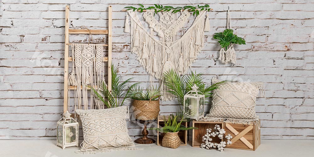 Kate Boho Mother's Day Spring Plants Backdrop Designed by Emetselch -UK