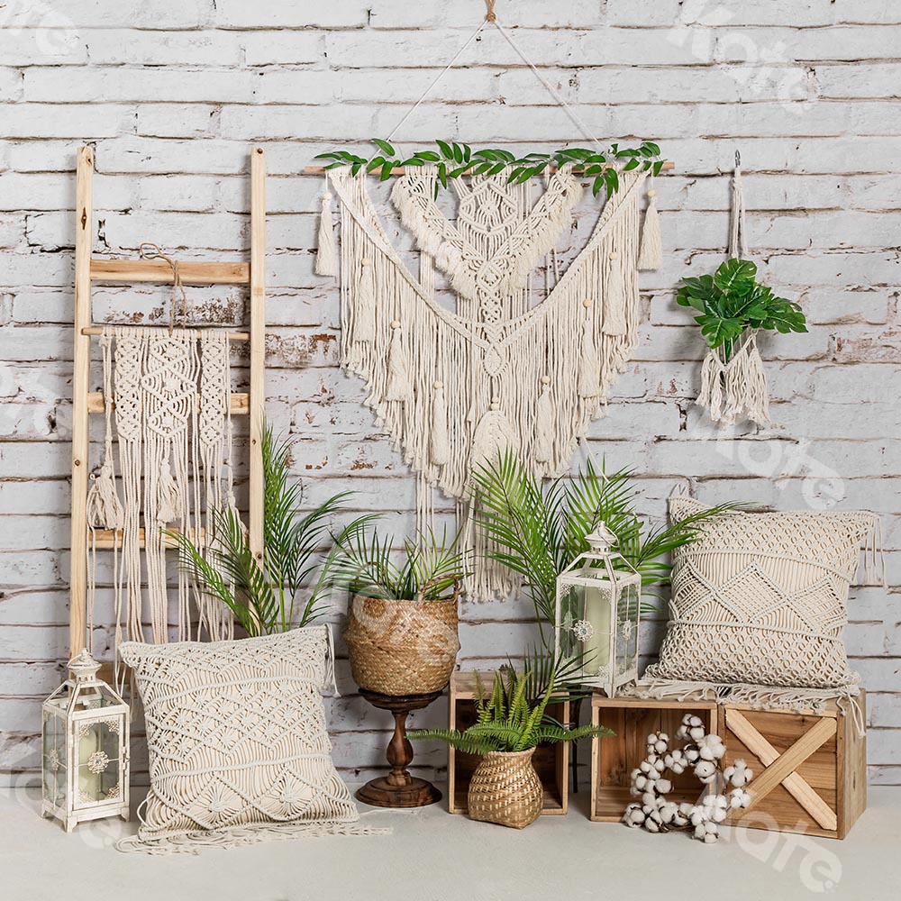 Kate Boho Mother's Day Spring Plants Backdrop Designed by Emetselch -UK