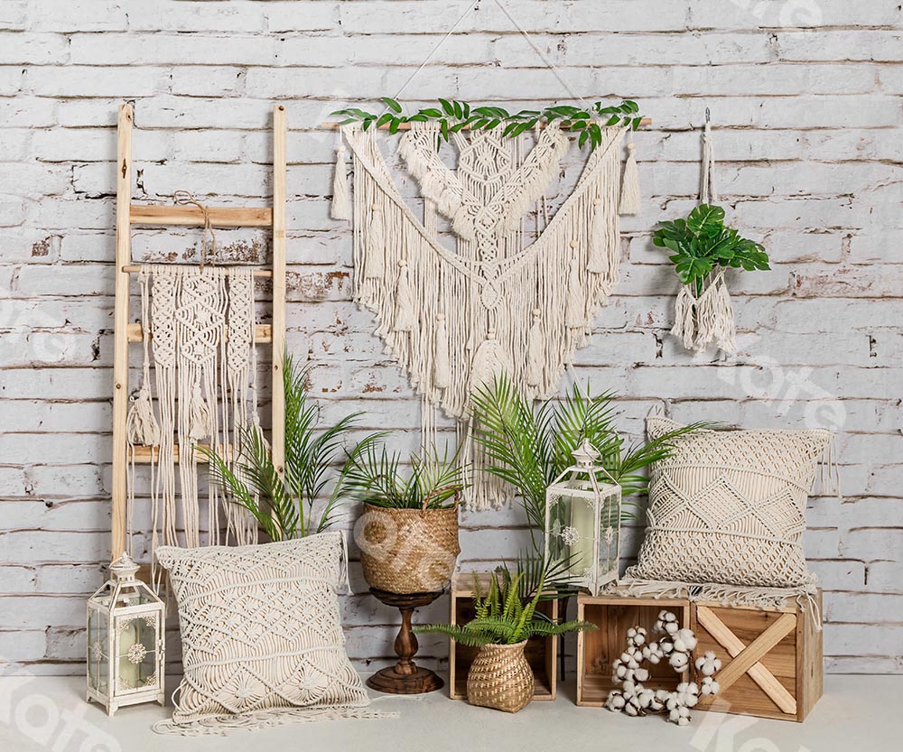 Kate Boho Mother's Day Spring Plants Backdrop Designed by Emetselch -UK