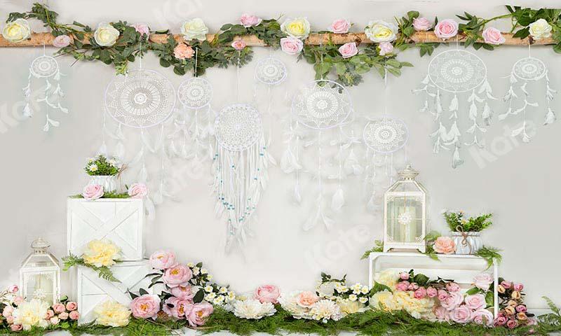 Kate Mother's Day Flowers Boho White Backdrop Designed by Emetselch -UK