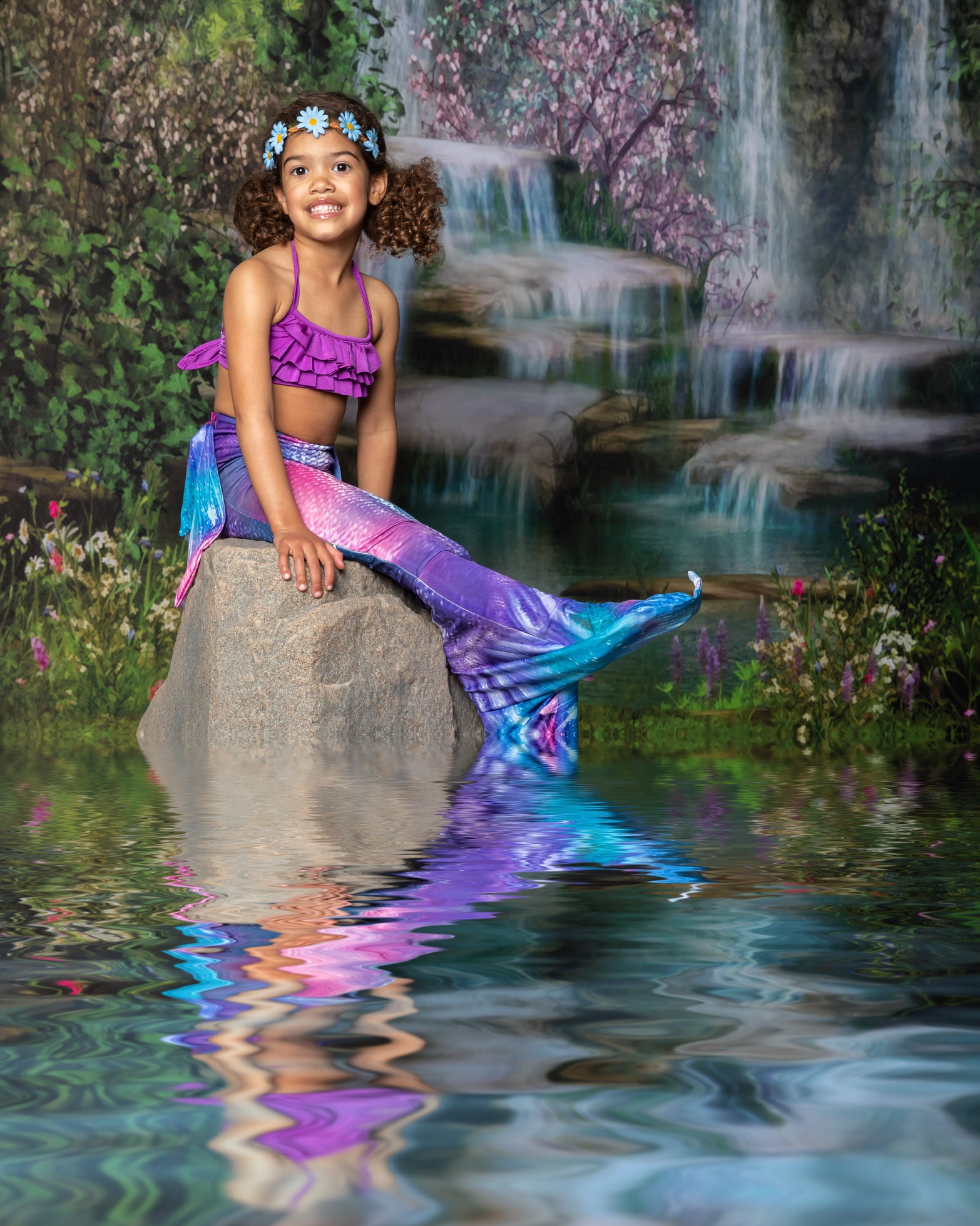 Kate Mermaid Stream Water Spring Backdrop -UK