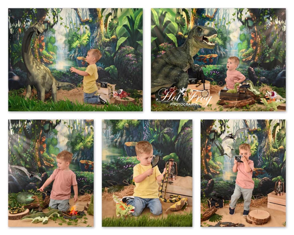 Kate Jungle Theme Backdrop Scenery Green Forest Tree Backdrop -UK