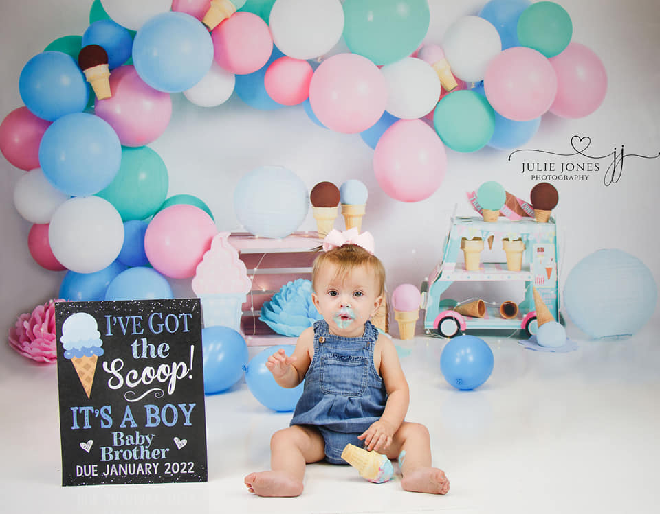 Kate Summer Ice-cream Balloons Backdrop Designed by Megan Leigh Photography -UK