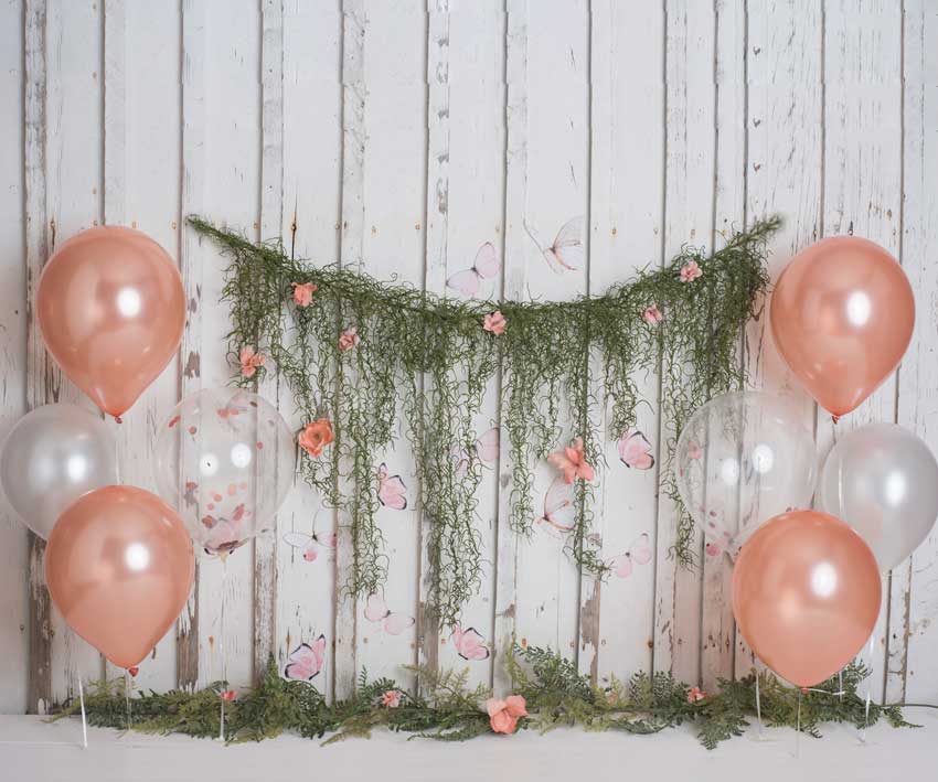 Kate Spring Children Cake Smash Balloons Backdrop Designed By Rose Abbas -UK