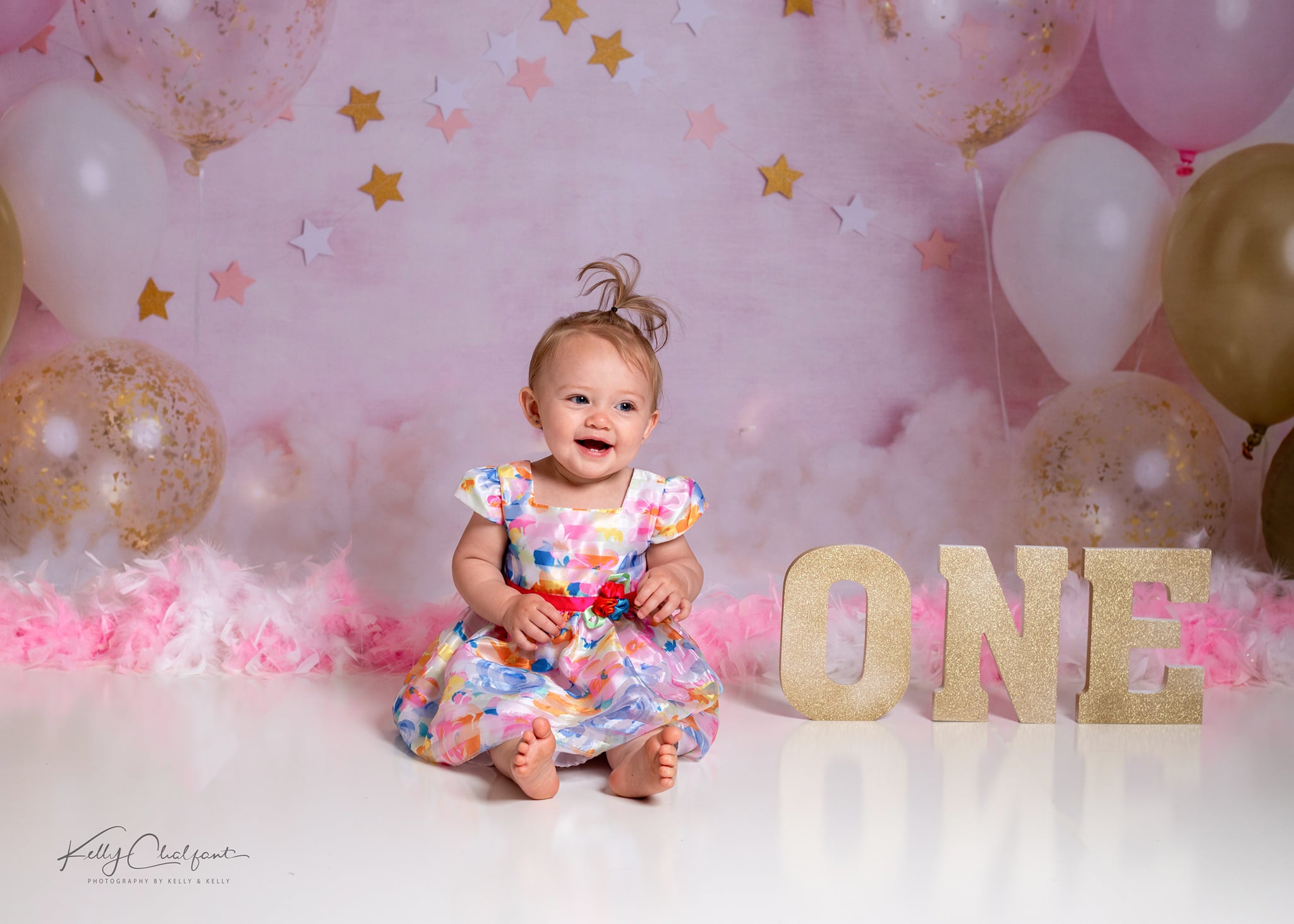 Kate Pink Balloons Stars Backdrop Designed By Rose Abbas -UK