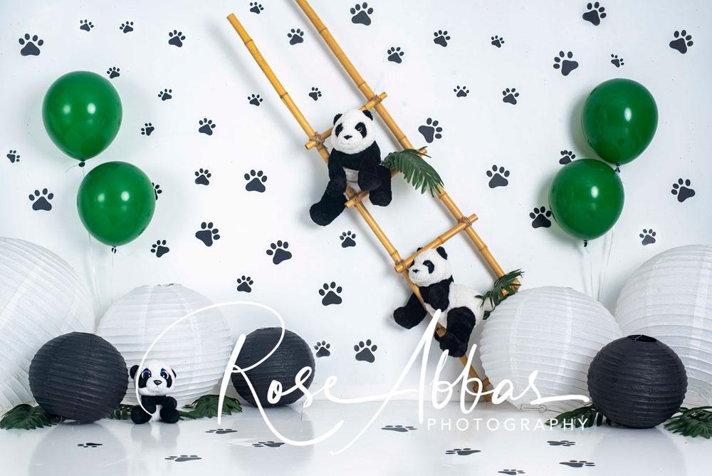 Kate Pet Paw Panda Backdrop Designed by Rose Abbas -UK