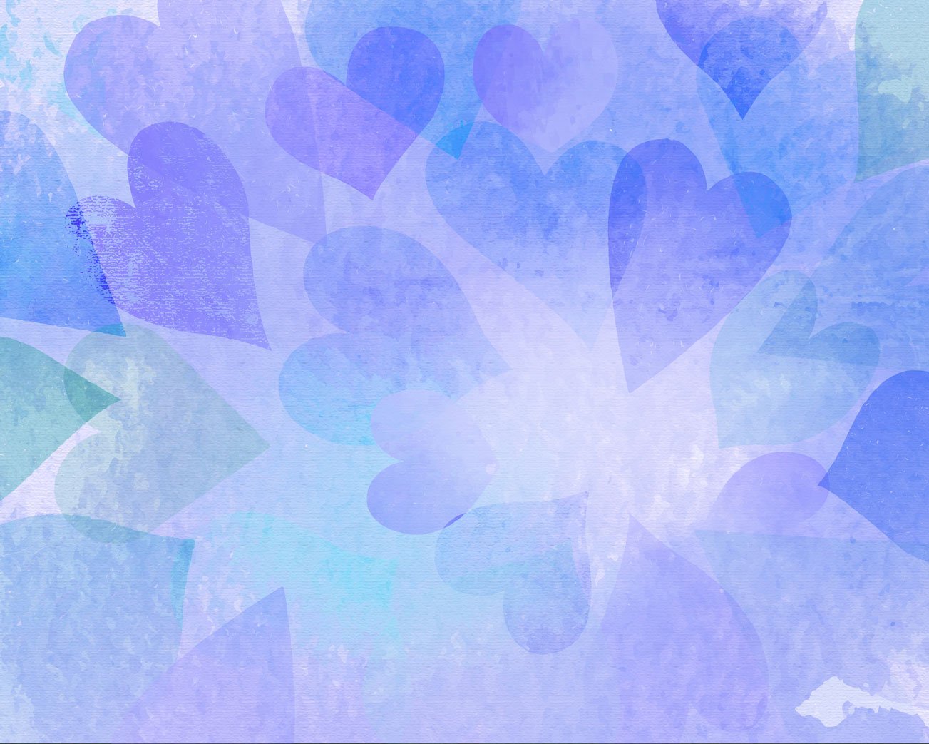 Kate Valentine's Day Blue Bokeh Hearts Backdrop Designed by Amanda Moffatt -UK