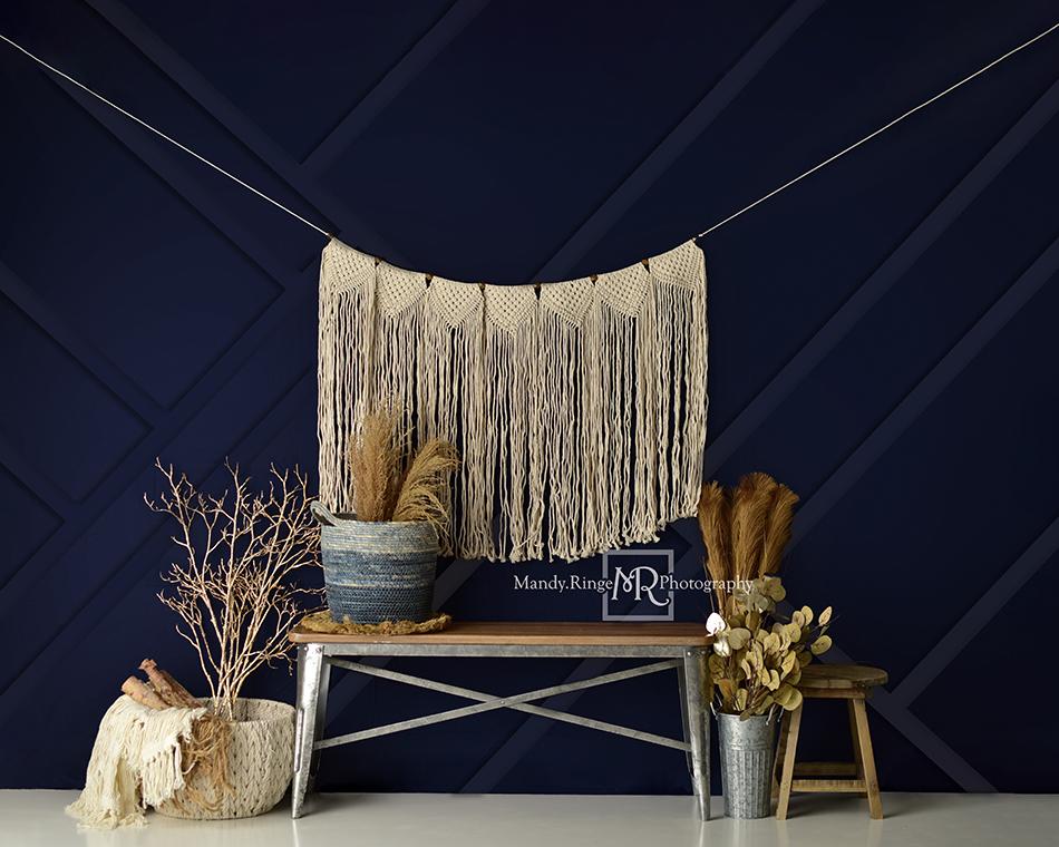 Kate Spring Modern Boho Navy and Gold Designed by Mandy Ringe Photography -UK