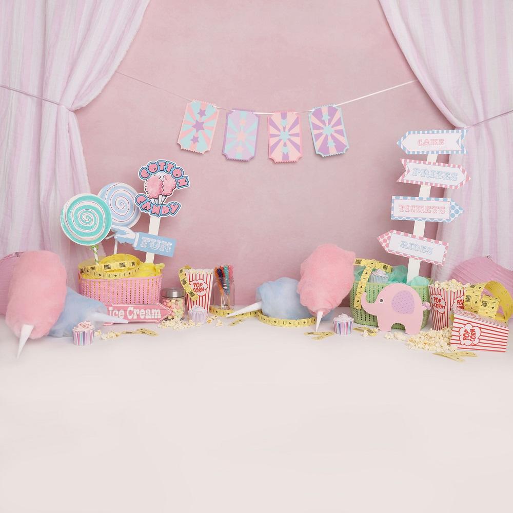 Kate Pink Birthday Carnival Backdrop Designed by Melissa King -UK