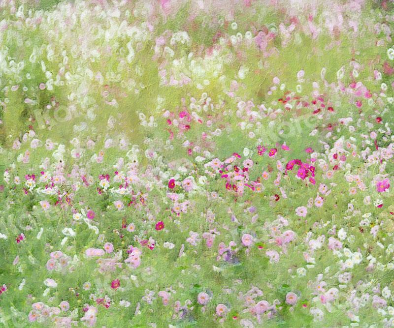 Kate Fine Art Grass and Flowers Oil Painting Backdrop for Photography -UK