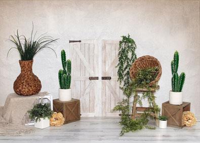 Kate Summer Cactus Door Backdrop Designed by Valerie Miranda -UK