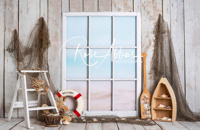 Kate Summer Sailor Boatman Window Backdrop Designed By Rose Abbas -UK