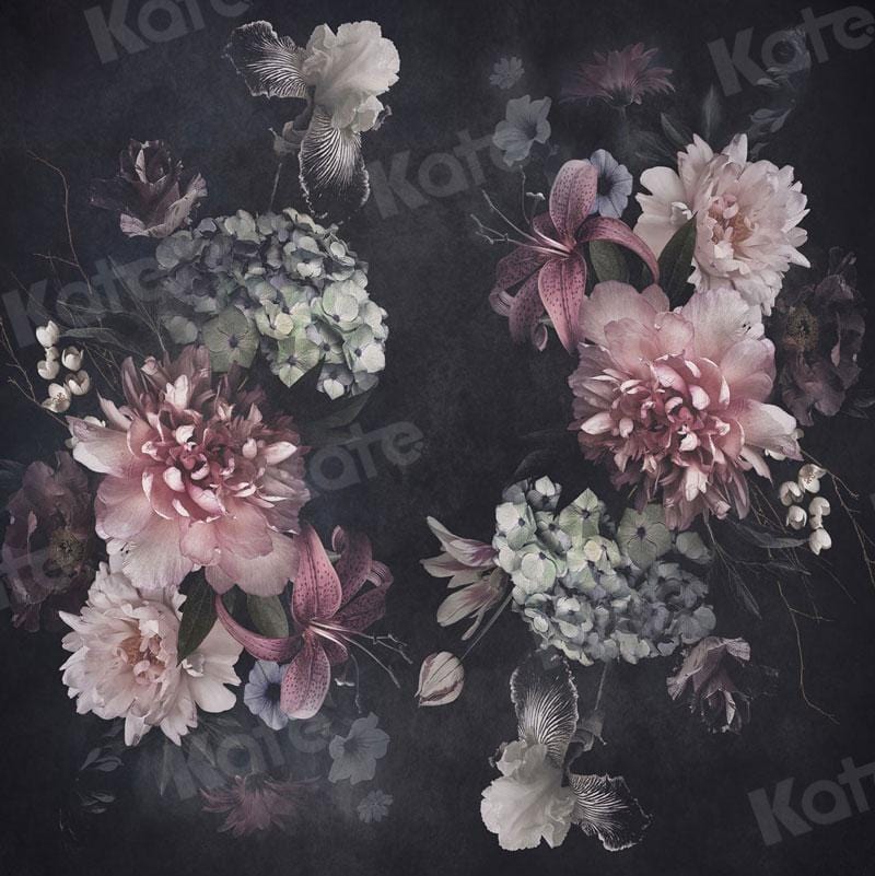 Kate Fine Art Dark Flower Blossoms Backdrop for Photography -UK