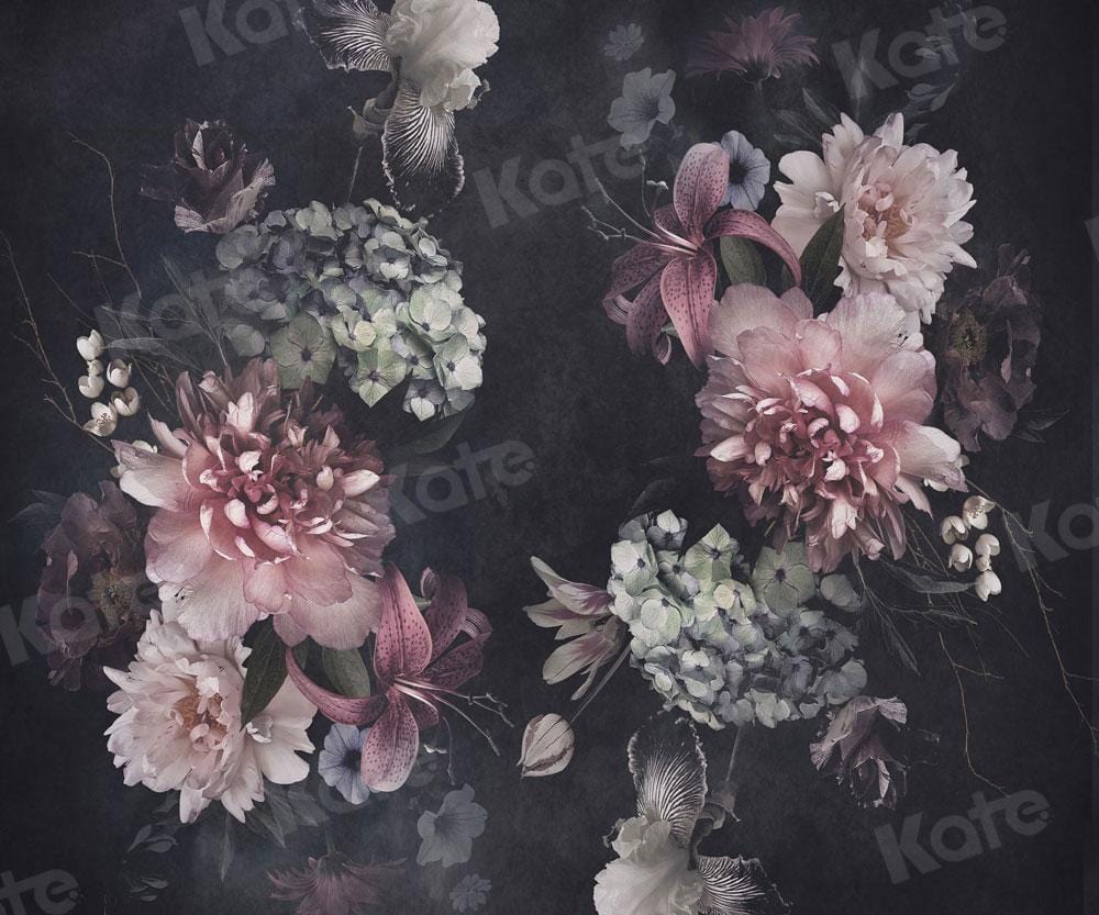 Kate Fine Art Dark Flower Blossoms Backdrop for Photography -UK