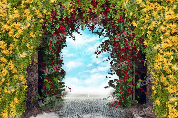 Kate Summer Floral Arch Wall  Backdrop for Photography -UK