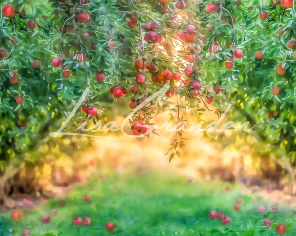 Kate Apple Orchard Summer Backdrop for Photography Designed by Lisa Granden -UK