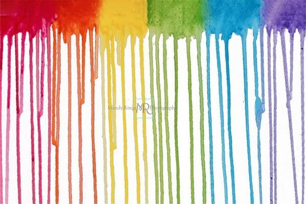 Kate Rainbow Paint Drips Backdrop Designed by Mandy Ringe Photography -UK