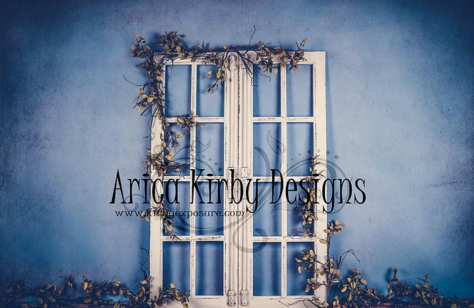 Kate Spring/mother's Day White Doors Blue Backdrop Designed by Arica Kirby -UK